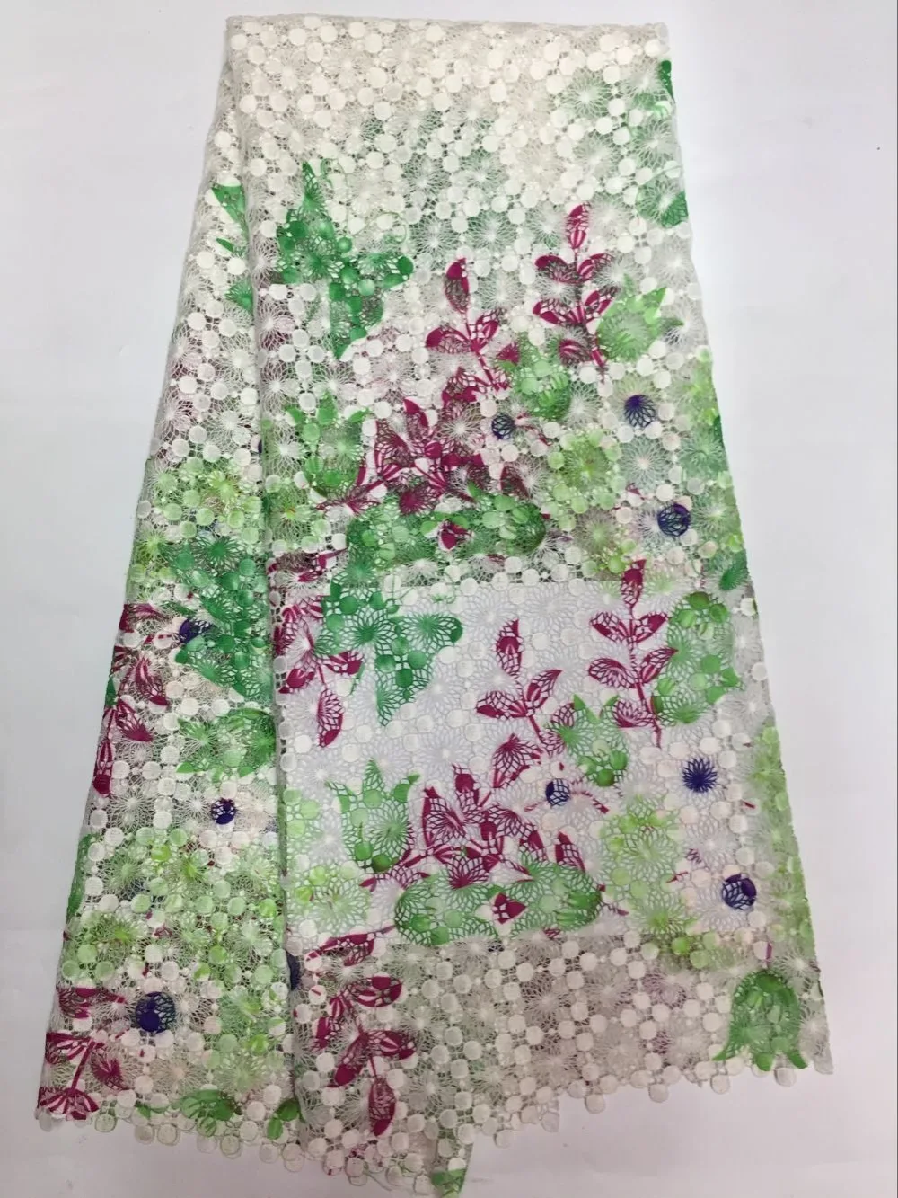 RF971 африканская гипюровая кружевная ткань для свадьбы французский шнур хаки