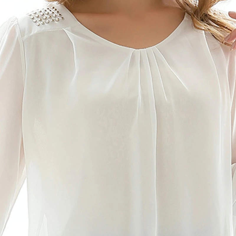 2018 Новая модная шифоновая рубашка Для женщин Весна и лето Топы корректирующие с