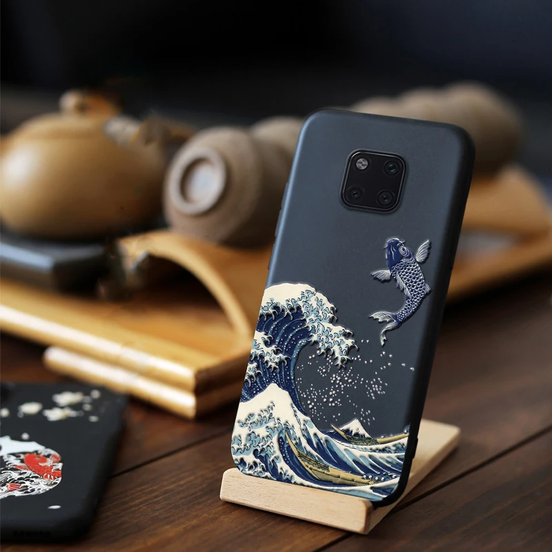 Для huawei mate 30 Pro 20 20X P20 чехол 3D рельефный матовый мягкий для 30Pro LICOERS Официальный