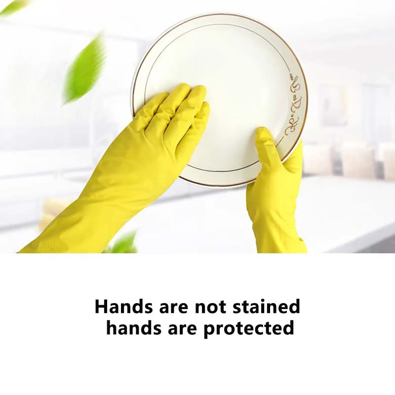 Новинка 2019 теплые перчатки для мытья посуды латексные резиновые кухонные