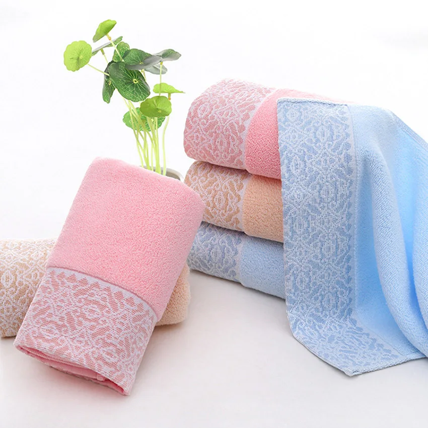 Хлопковое мягкое впитывающее полотенце для лица 75*35 см|Полотенца лица| |