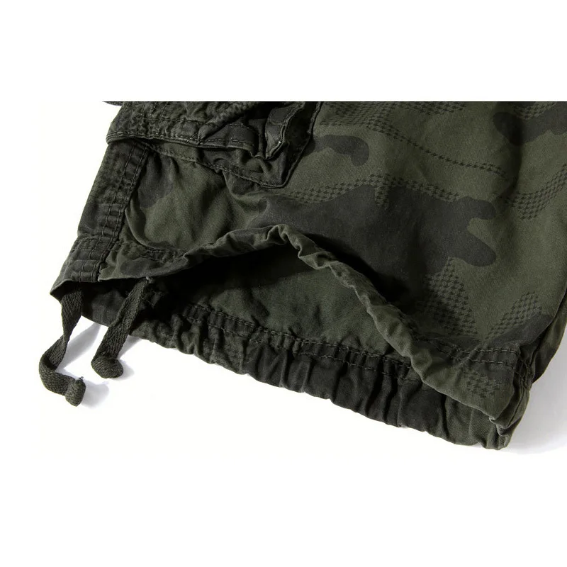 2014 Summer Loose Cotton Camouflage Cargo Military Shorts Men outdoor 3/4 Knee Army Overalls big size 29-38 wholesale | Мужская одежда