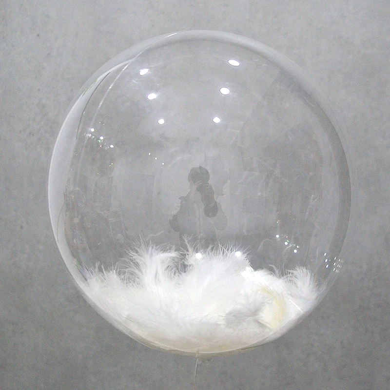 3 шт. прозрачные воздушные шары (с перьями)|Воздушные и аксессуары| |