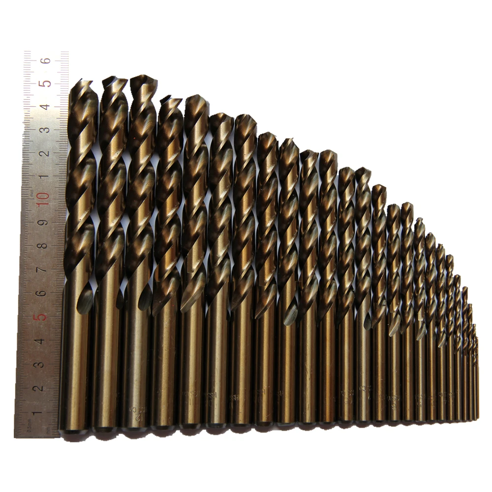 13/19/25 Pcs Cobalt HSS M35 Twist Drill Hole Stainless Steel Tool Set Whole Ground Metal Reamer Tools Iron Box High Quality | Инструменты