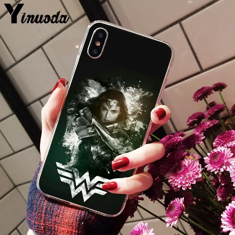 Умный чехол Yinuoda Wonder Woman DC Superhero для iPhone 8 7 6 6S Plus X XS MAX 5 5S SE XR|Чехлы-накладки| |