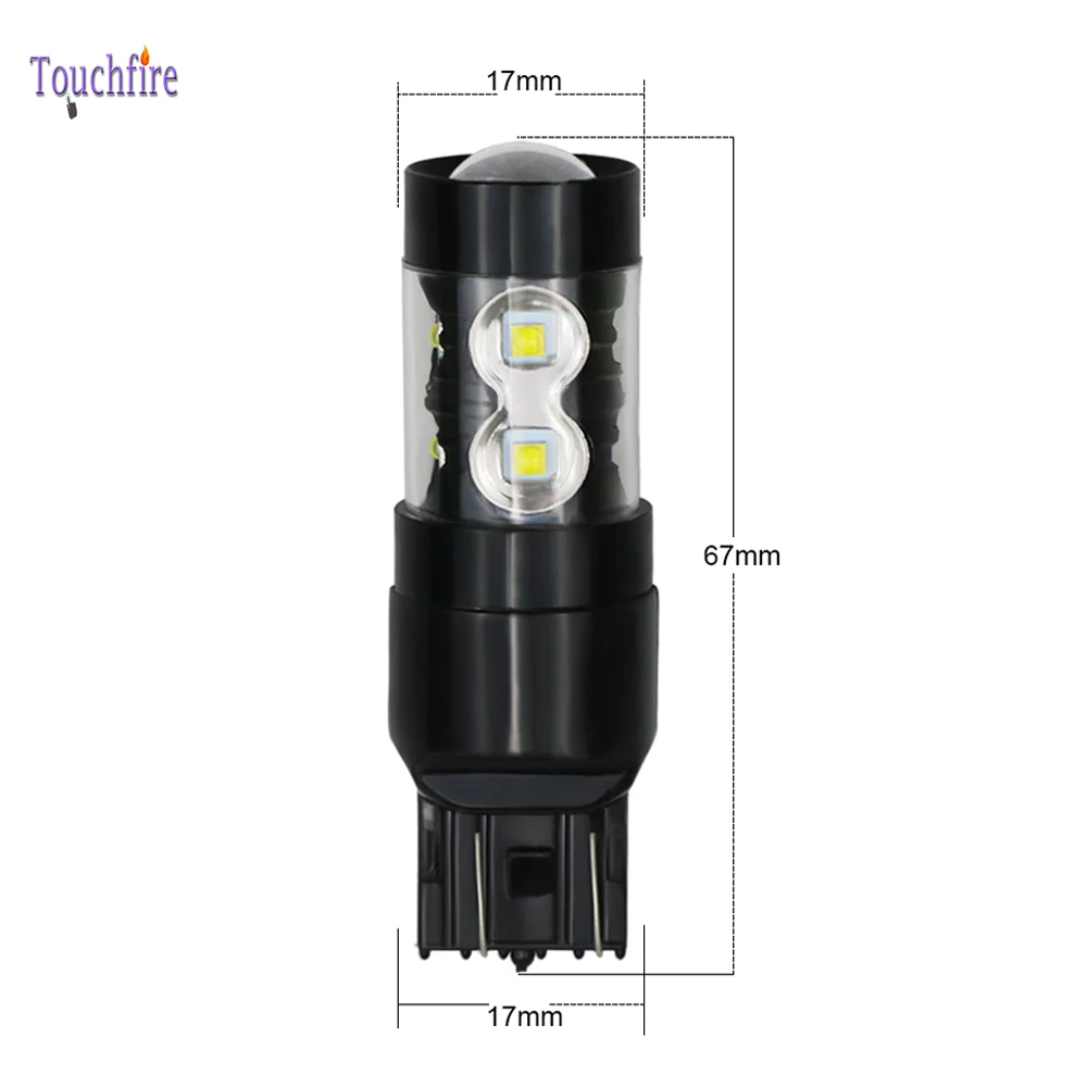 2 шт. светодиодный автомобиль лампы 1156 BA15S P21W 1157 BAY15D T20 Canbus led DRL 12V Авто Фары заднего
