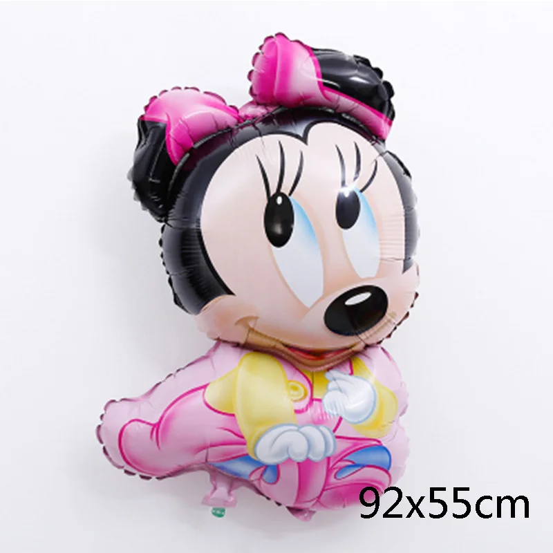 Pink minnie GIHOO 114 см Микки Минни фольгированные воздушные шары мультфильм с днем рождения украшения Детские игрушки большой красный бант детский душ - Цвет: Pink minnie