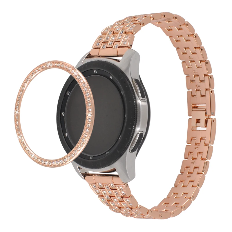 Gear S3 Ring For Samsung Galaxy Watch 46mm 42mm Diamond Metal Ring Adhesive Cover Anti Scratch smart watch Accessories