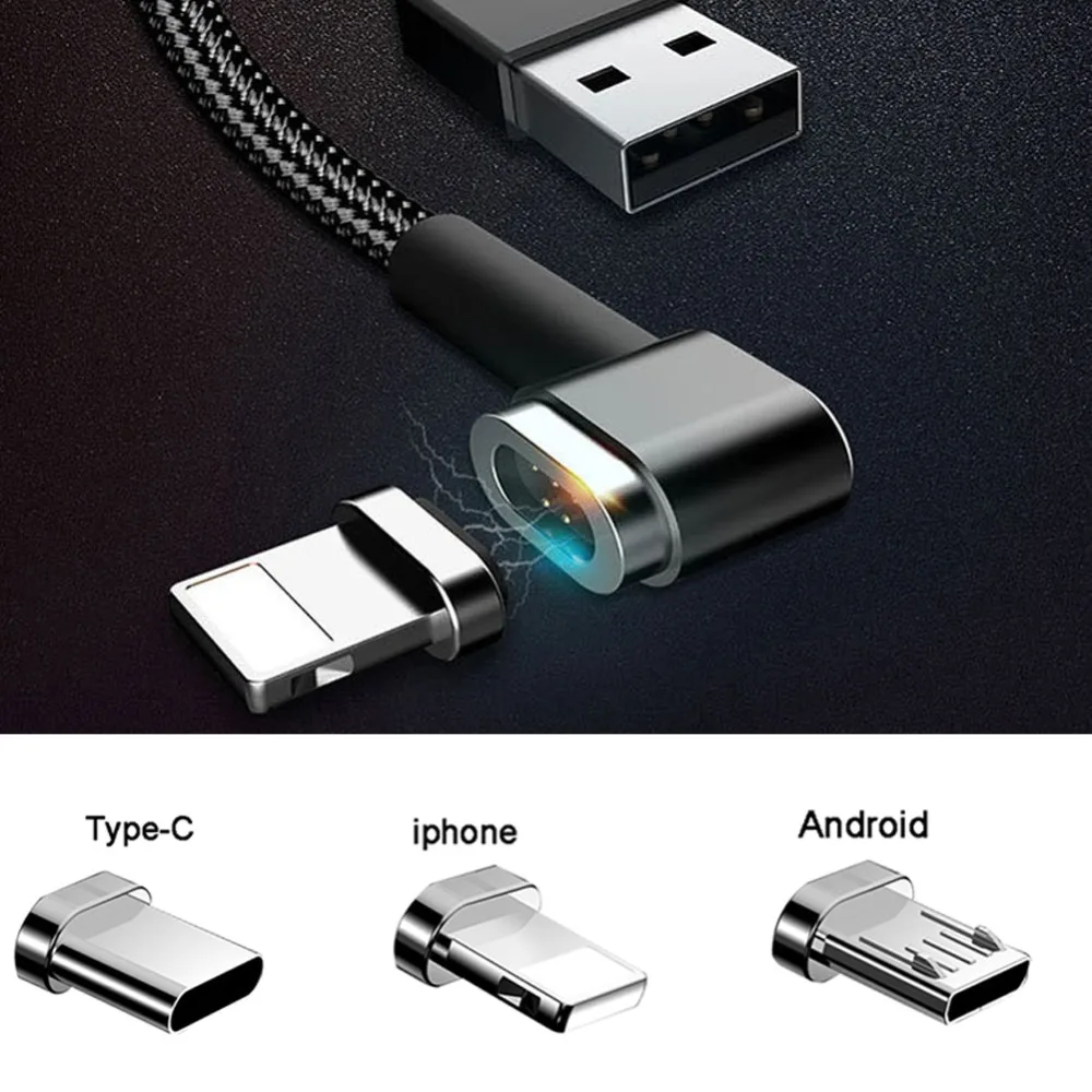 Магнитный зарядный кабель buyincoin магнитный разъем с углом 90 градусов Micro USB