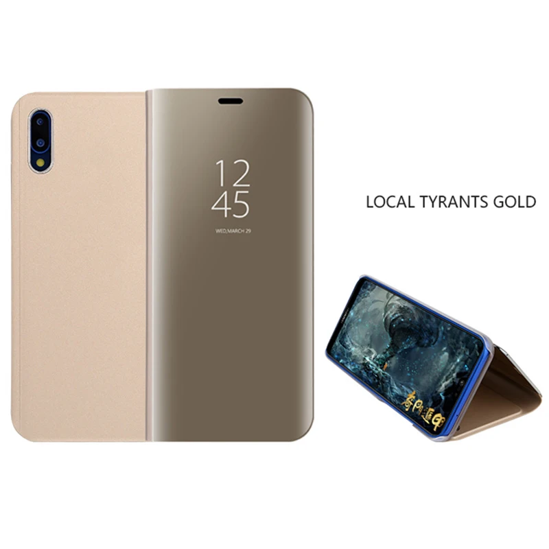 Умный зеркальный чехол с окошком для huawei P20 Lite P20 Pro P10 Lite P9 Lite Honor 8 9 Lite mate 9 10 Pro чехол с держателем