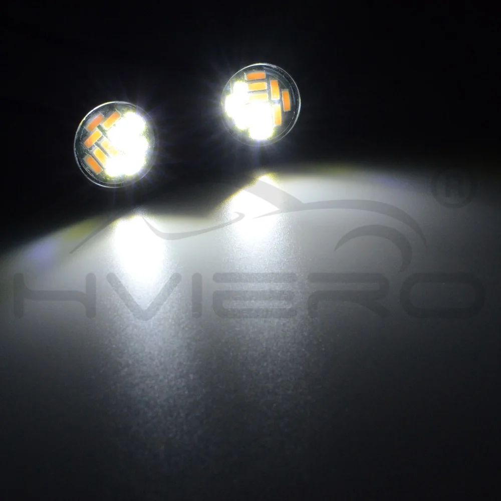 23 мм 4014 12 smd орлиный глаз светильник белый желтый день Время Бег пятно сигнальные лампы резервный автомобильный двигатель Led Парковка