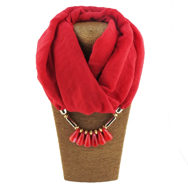 Ahmed Fashion Jewelry Resin Water Droplets Pendant Bali Yarn Scarf Necklace For Women New Statement Necklaces Collier Femme | Украшения и