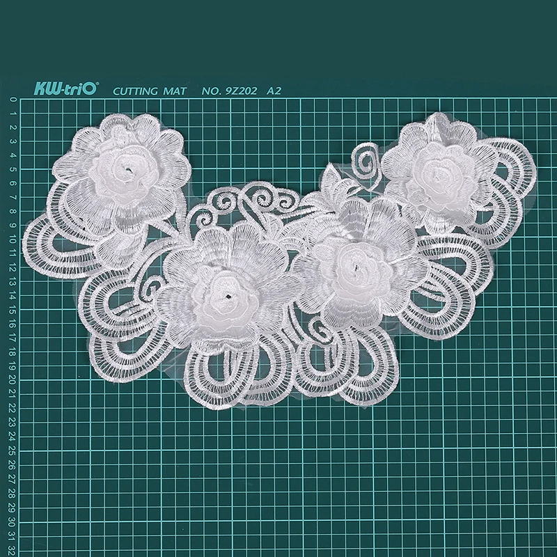 Misaya 1 шт. 3D Цветочная вышивка сетка кружевной воротник по линии выреза ручная