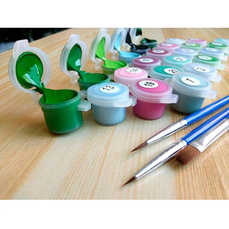 Красивые рамки для уличный DIY Набор рисования по номерам современного искусства