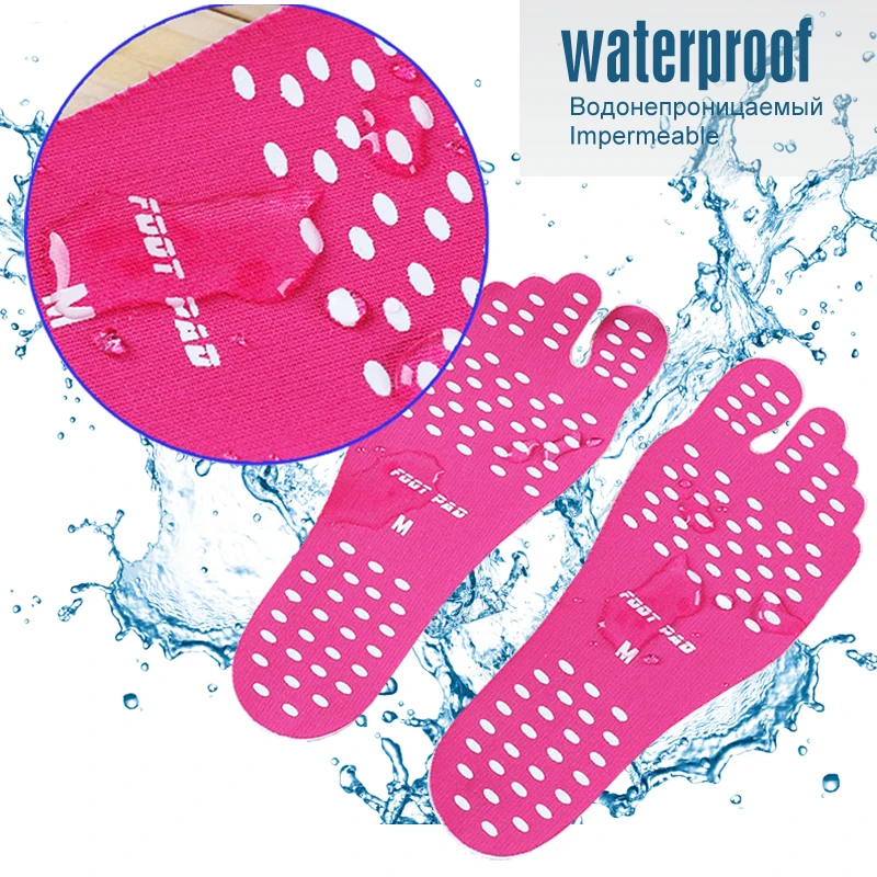 Клейкие стельки для обуви липкие прокладки ног пляжный Носок водонепроницаемая