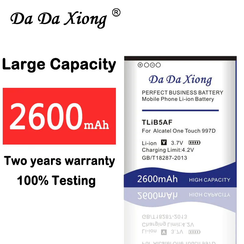 Аккумулятор Da Xiong 2600 мА/ч TLiB5AF Батарея для Alcatel Работает с любым оператором C5 OT5036