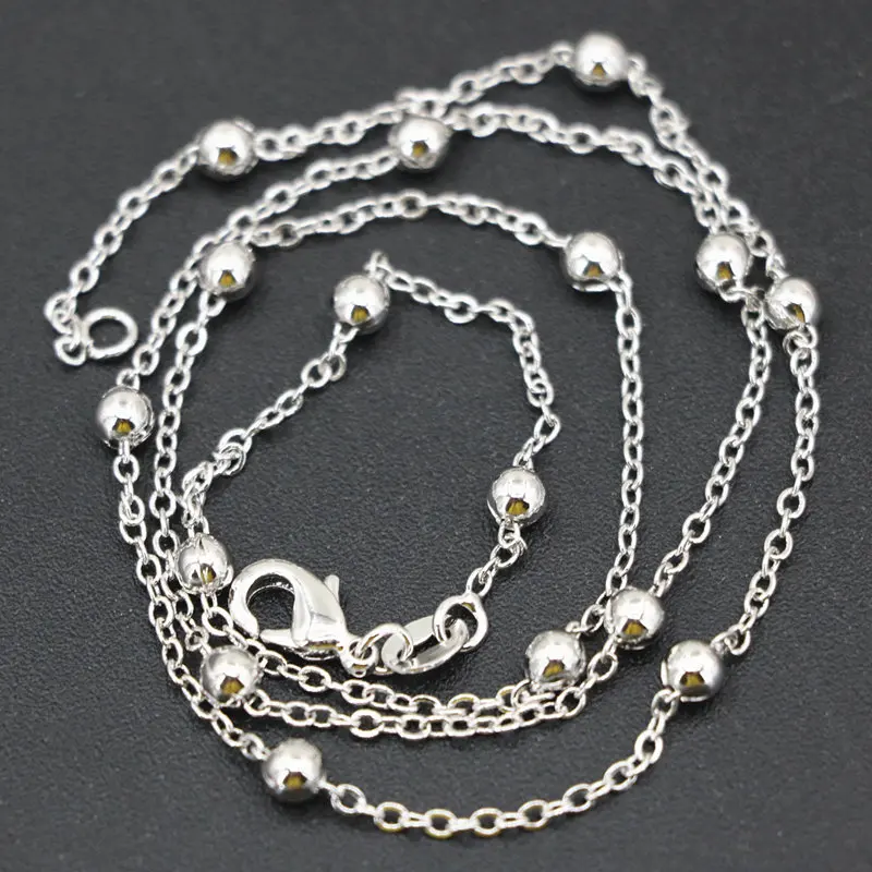 Цепочка Из Нержавеющей Стали с круглыми звеньями 18 дюймов 1 мм|fashion jewelry|jewelry