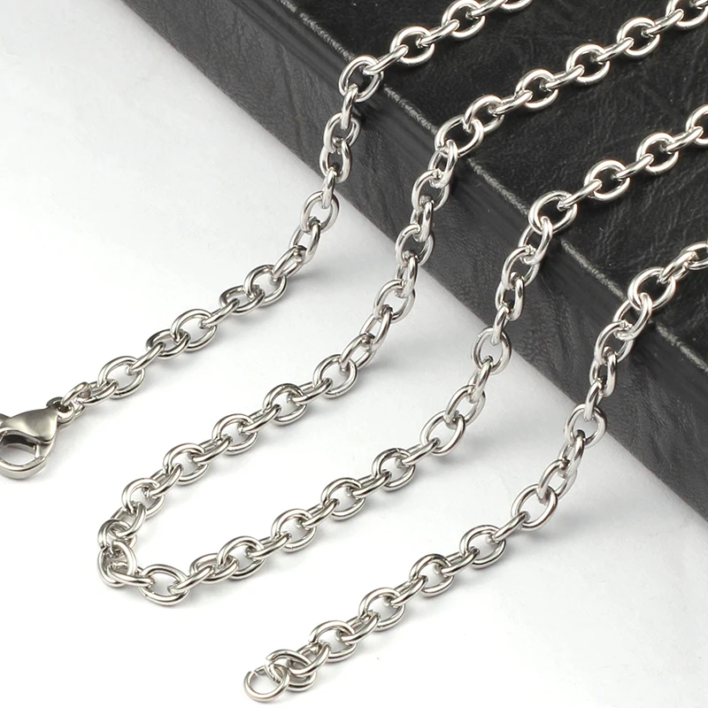 Серебряные/Золотые/розовое золото/черные Звенья из нержавеющей стали O Rolo для