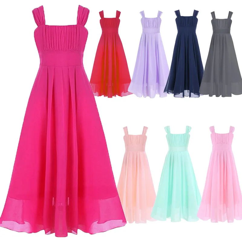 Девушки Длинные вечерние платья принцессы невесты банкет Элегантный длиной до