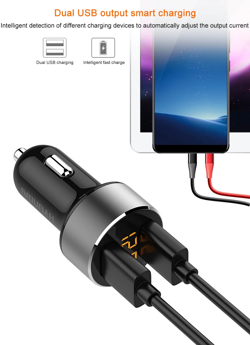 5 в 3.1A 2 порты и разъёмы двойной зарядное устройство USB Авто прикуриватели адаптер сплиттер для iPhone Xs Xr Xs Max 8 7 samsung Xiaomi