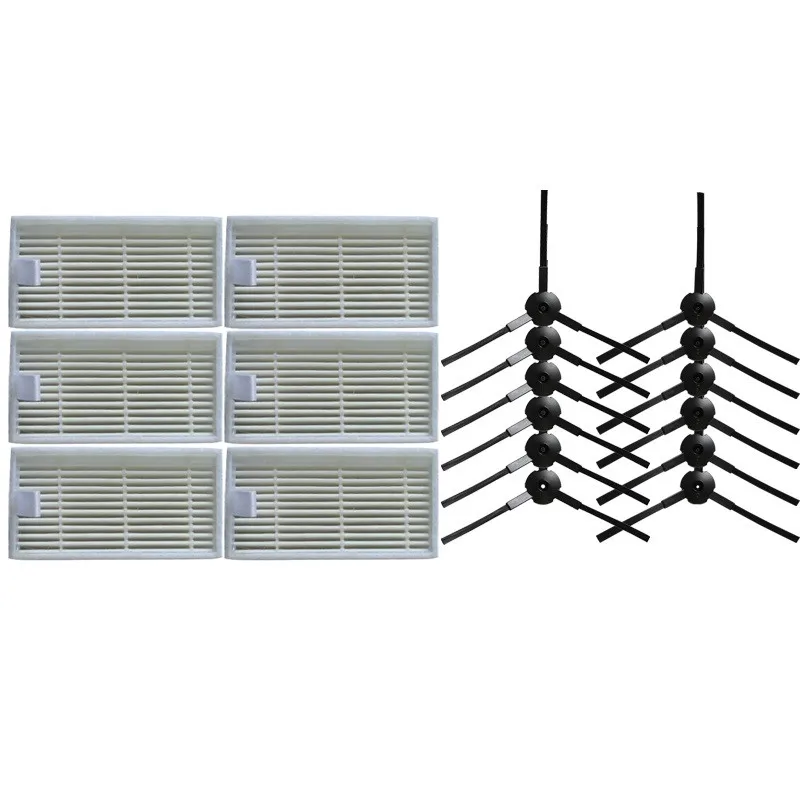 12x side brush+ 6x HEPA Filter replacement for Chuwi ilife V1 Robotisc Vacuum Cleaner v1 v55 v50 | Бытовая техника