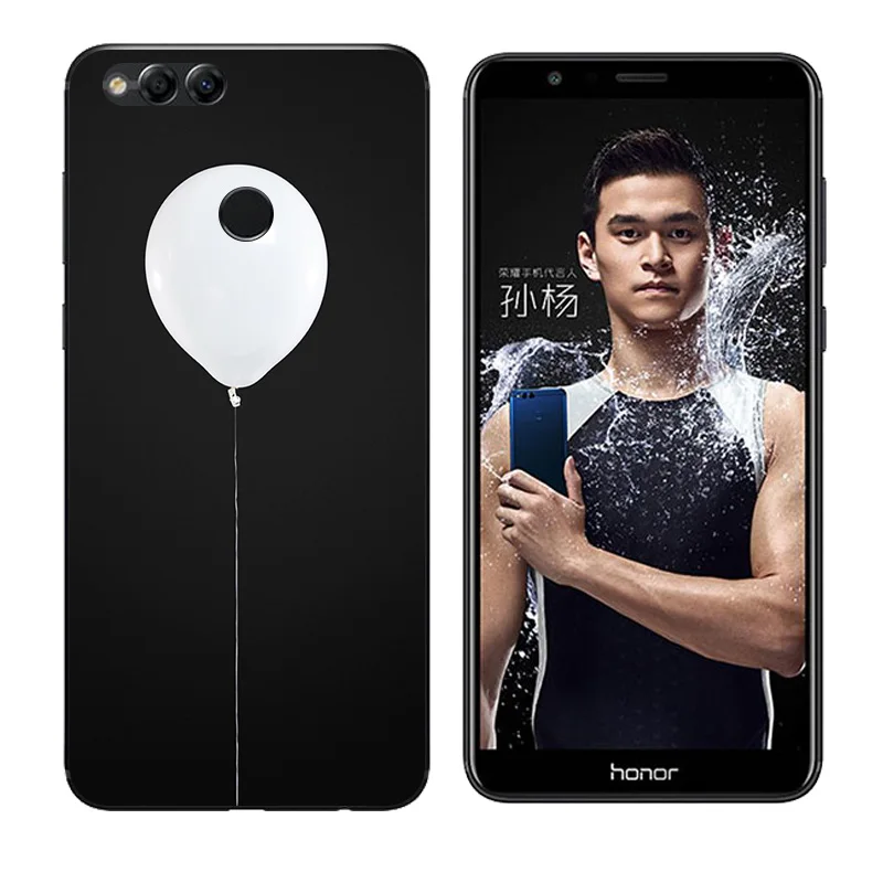 Clear TPU for Honor 7X Back Phone Cover Soft Silicone Huawei honor Const Printing Cases 5.93&quot Fundas |