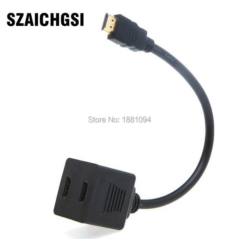 SZAICHGSI 1080P HDMI штекер гнездо Y сплиттер адаптер кабель для плазменного цифрового ТВ