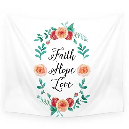 Faith Hope Love Wall Tapestry Hanging For Decoration Fashion | Дом и сад