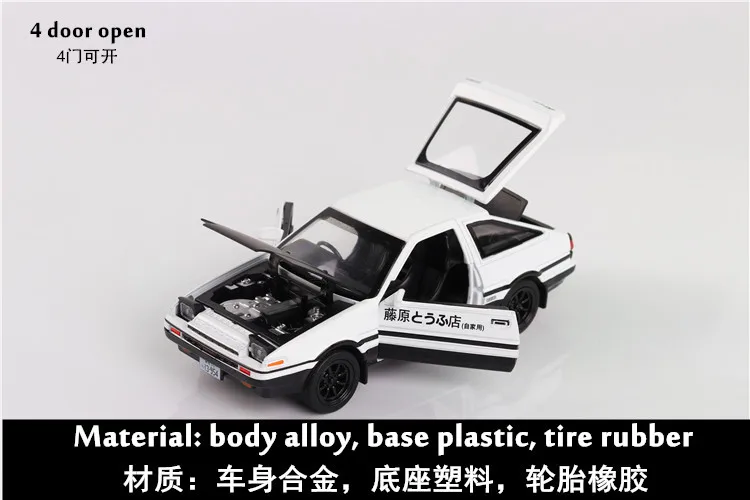 1/32 Diecasts& Toy транспортные средства TOYOTA AE86 супер модель автомобиля со звуком и светом коллекционная машинка Игрушки для мальчиков подарок для детей brinquedos