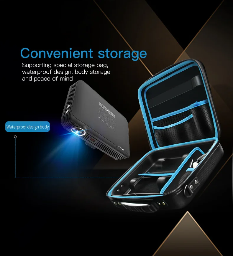 Многофункциональная сумка для хранения проектора водонепроницаемая на молнии