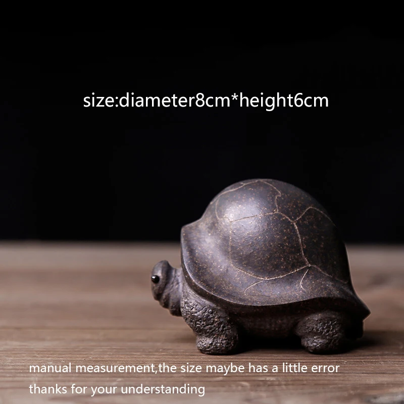 Натуральный фиолетовый глина Черепаховые статуи чайный Декор подноса чайные