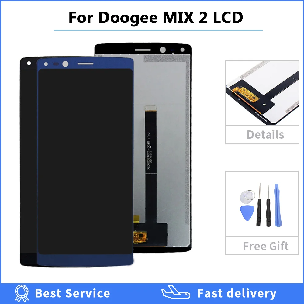 100% Протестировано Для Doogee MIX 2 ЖК-дисплей дигитайзер сборка Замена экран дисплея 5