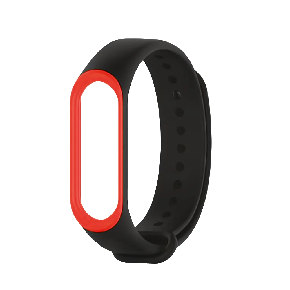 Ремешок для Xiaomi Mi Band 3 4 сменный силиконовый ремень двух цветов Аксессуары