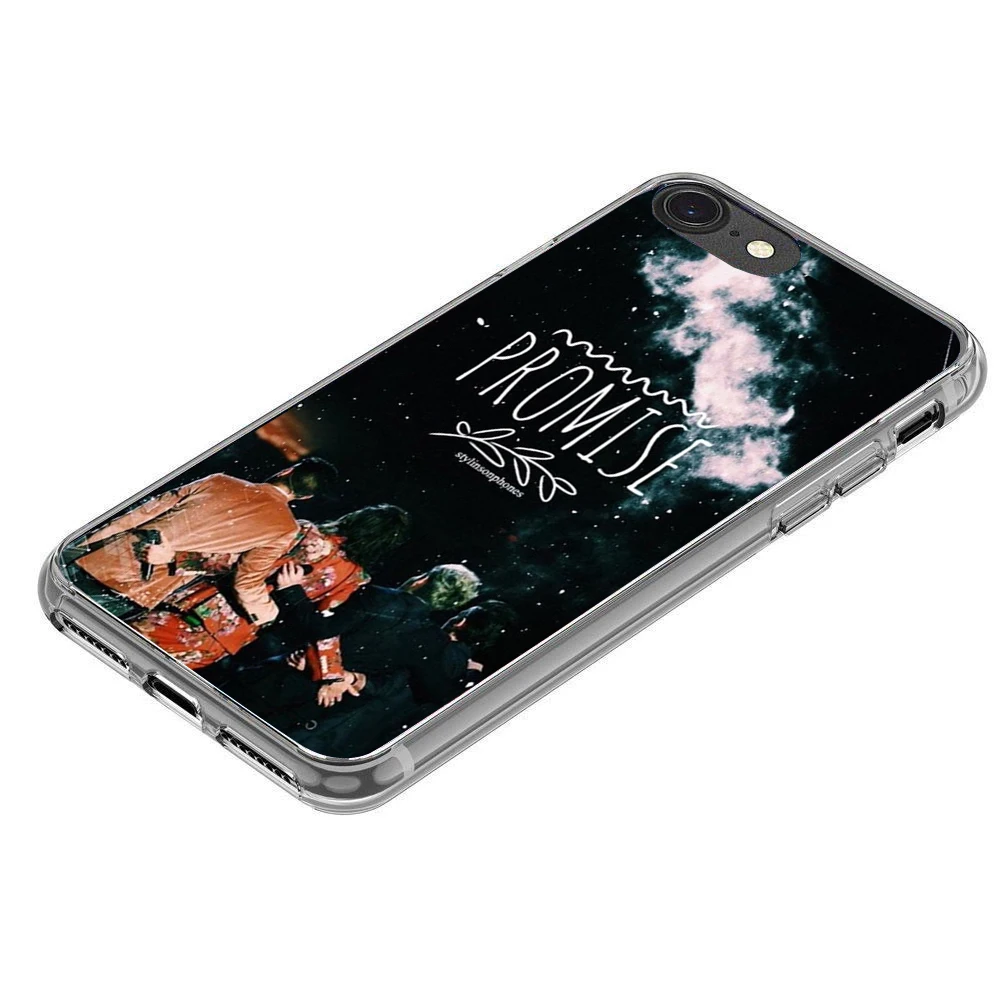 For iPhone X 8 7 7Plus 6 6S 6splus 5 5S SE Soft Silicone TPU case One Direction harry styles butterfly promise Clear Coque shell |