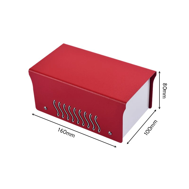 BDA40053-A5-Red Железный корпус для электрической коробки DIY коробка электронный блок питания корпус железная распределительная коробка diy чехол для инструмента 160*100*80 мм - Цвет: BDA40053-A5-Red