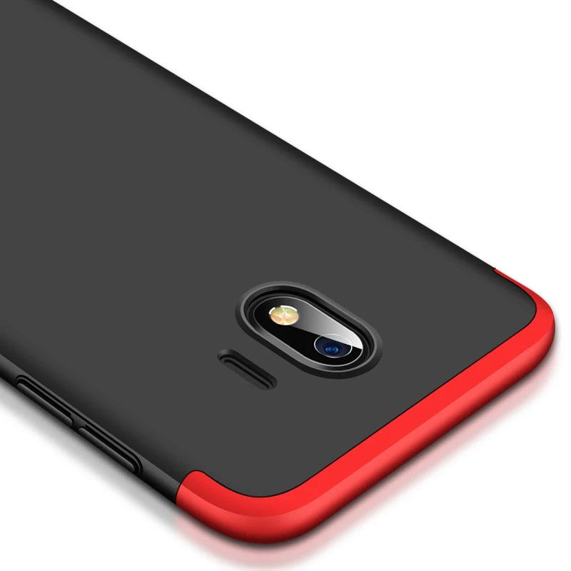 Крышка samsung Galaxy J4 2018 чехол 360 градусов полный Чехол для упаковки Жесткий PC Shell