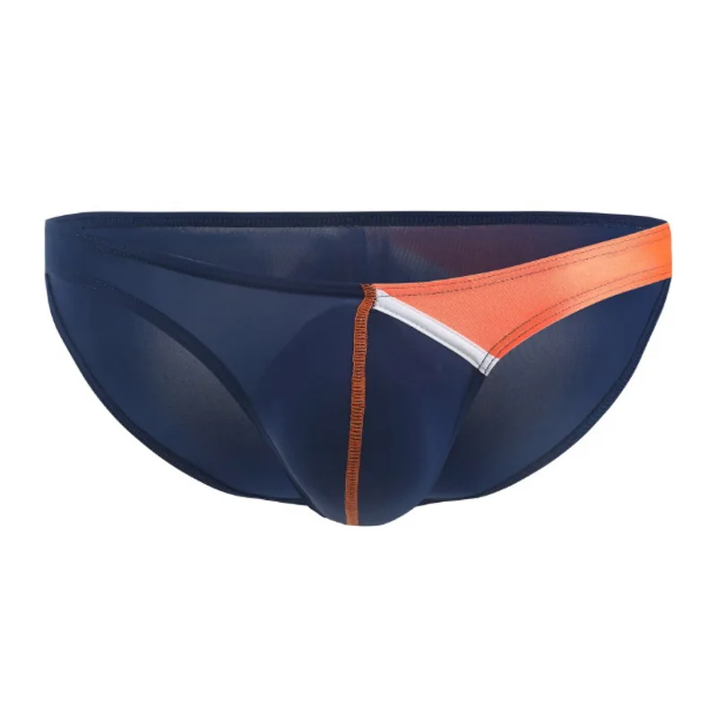 Deep royal blue Сексуальные 10 цветов, 1 шт, M-XXL, цветной, прозрачный Бандаж, ледяной шелк, дышащее сексуальное нижнее белье, мягкое, низкая талия, мужские трусы, новинка - Цвет: Deep royal blue