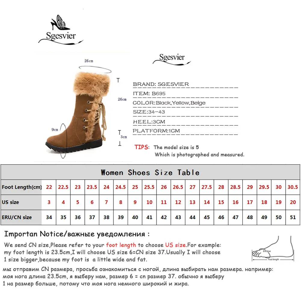 Теплые зимние сапоги sgesвье женские из флока на платформе с круглым носком