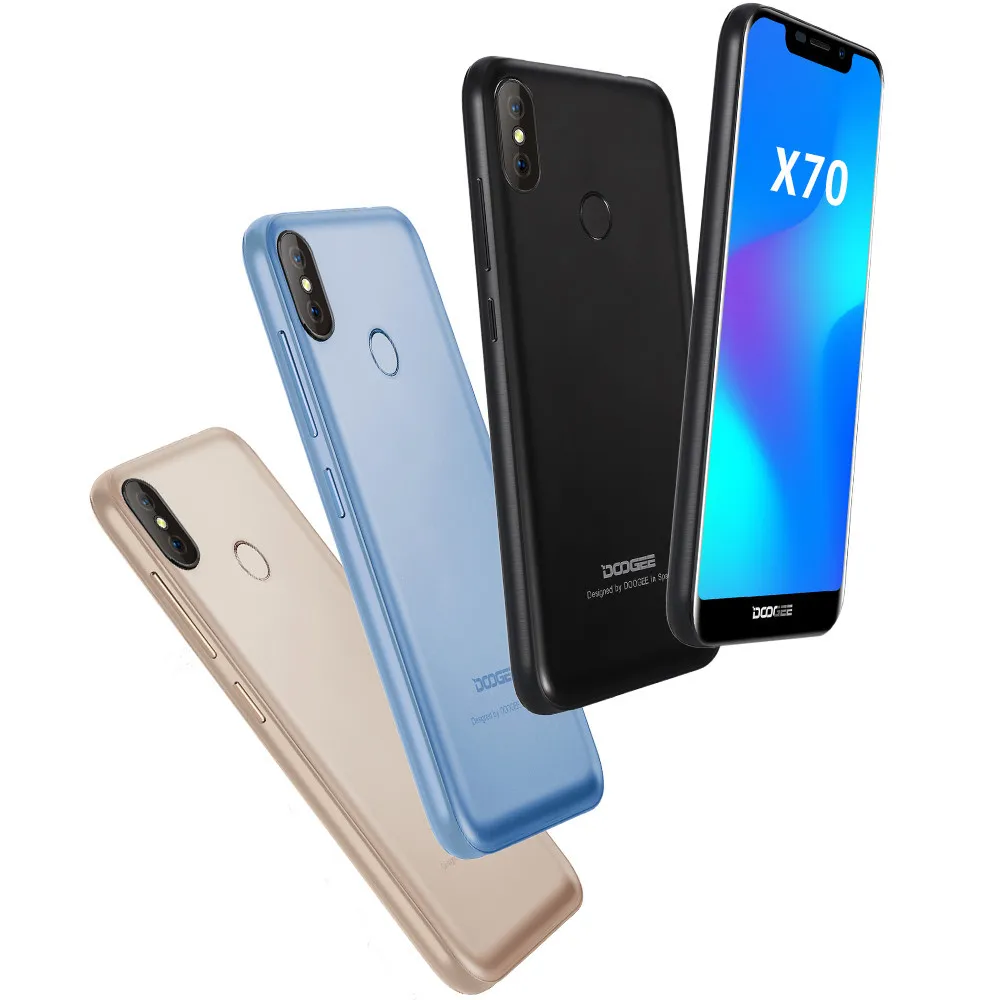 Doogee X70 Смартфон Android 8 1 5 "19:9 полный экран 4000 мАч 2 ГБ Оперативная память 16