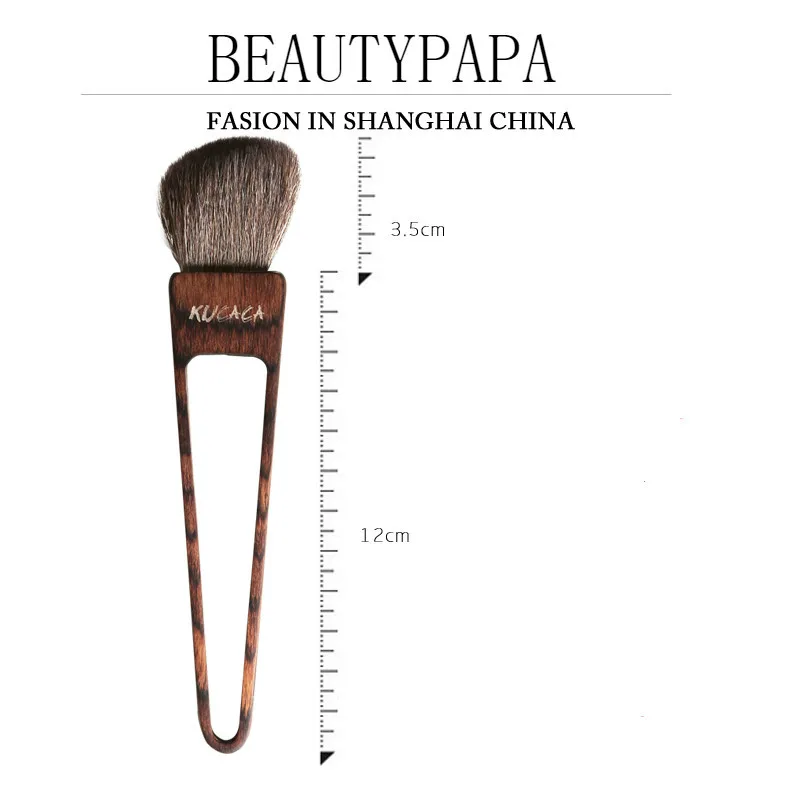 Beautypapa треугольный дизайн набор кистей для макияжа из козьего волоса кисть для румян кисть для теней кисть ручной работы профессиональная - Handle Color: Blush brush