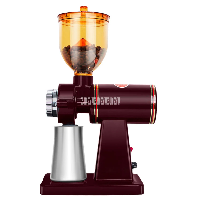 wine red 600N Электрический качественный шлифовальный станок для кофе 200 Вт Коммерческая кофейная мельница зерновая машина бытовой шлифовальный кофе в зернах 110 В/220 В - Цвет: wine red