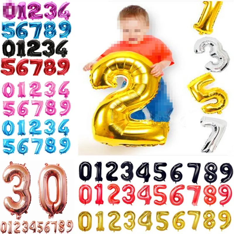 32 дюйма шара с цифрой первый день рождения для мальчиков и девочек вечерние