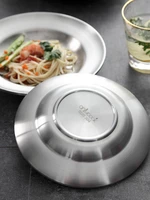 deepen 304 stainless steel plate double insulated stainless steel plate restaurant dinner plates