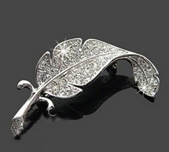 xz 001 2017 unique design shining crystal brooch leaves scarf chest flower ball needle wedding dress factory direct | Украшения и