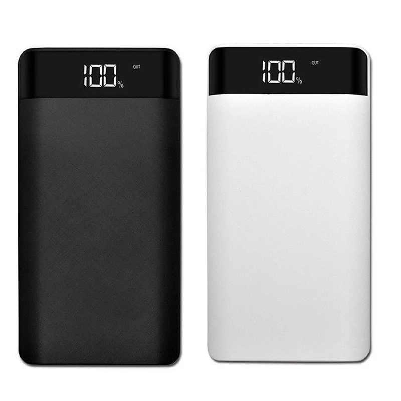 (Без аккумулятора) Чехол DIY Power Bank с двумя usb портами и зарядным устройством 8*18650