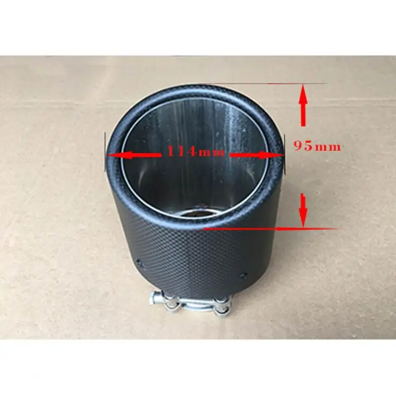 Универсальный 114*95 Овальный Наклонный выхлопной наконечник Akrapovic глушитель из