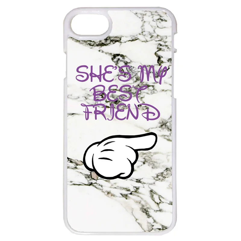 Милый чехол для телефона с изображением пальцев She's My Best Friend BFF Marble iPhone X Xs Max 7 8Plus
