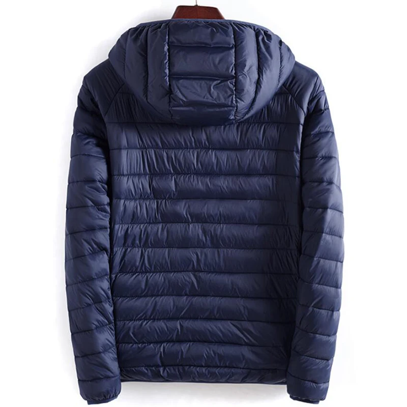 Зимняя мужская куртка с капюшоном повседневные Простые легкие теплые Базовые