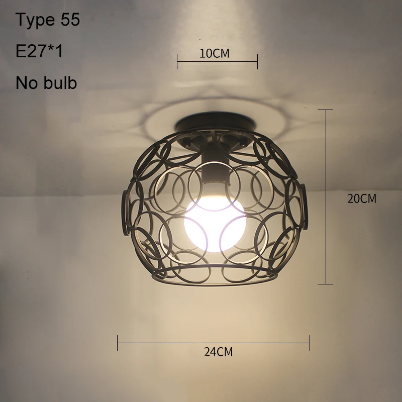 Type 55 no bulb Современные потолочные светильники, хрустальные плафоны, винтажный потолочный светильник для столовой, плафон для гостиной, лофт, Lamparas De Techo, современный - Цвет корпуса: Type 55 no bulb