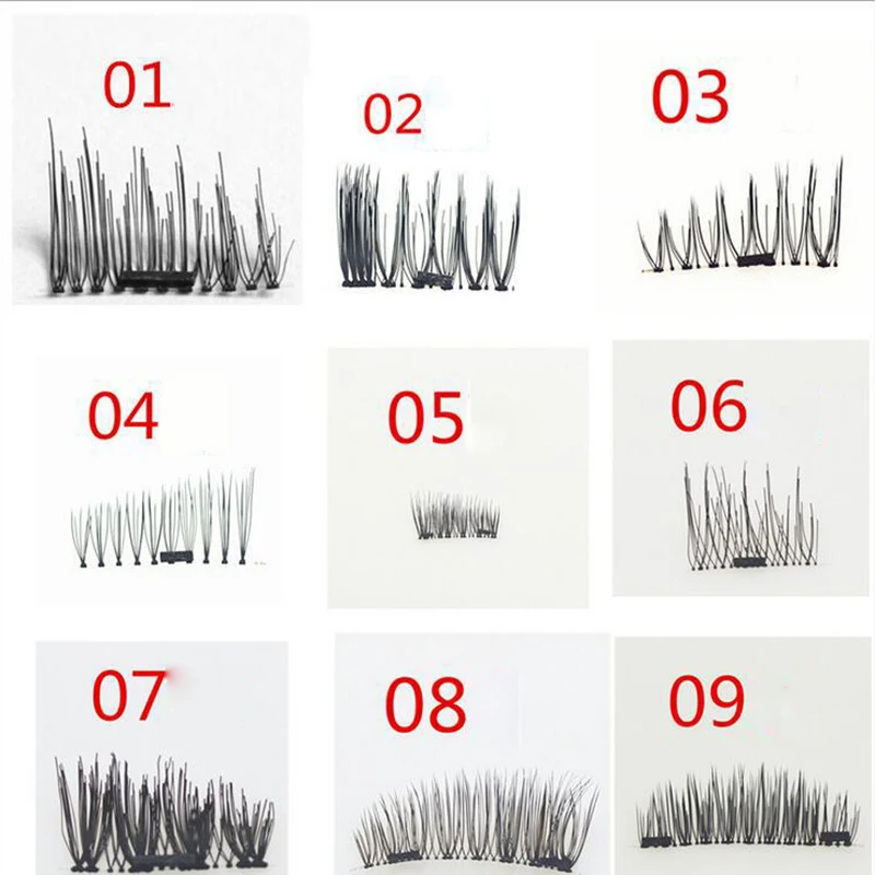 Magnetic Eyelashes 3d mink lashes Mink/Synthetic Eyelash 4Pcs/2pair/Box Fake Extension Magnet False | Красота и здоровье